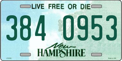 NH license plate 3840953