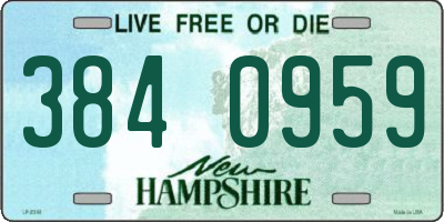 NH license plate 3840959