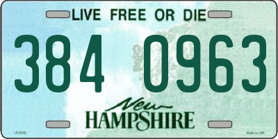 NH license plate 3840963
