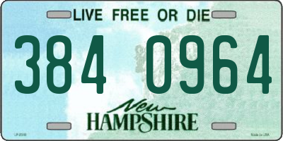 NH license plate 3840964