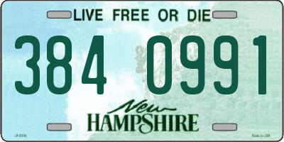 NH license plate 3840991