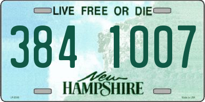 NH license plate 3841007