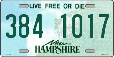 NH license plate 3841017