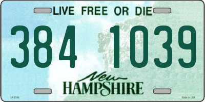 NH license plate 3841039