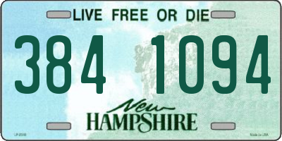 NH license plate 3841094