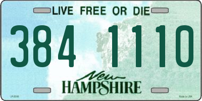 NH license plate 3841110