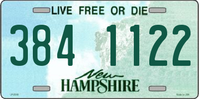 NH license plate 3841122