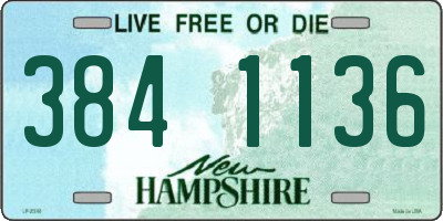 NH license plate 3841136
