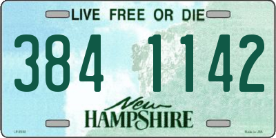 NH license plate 3841142