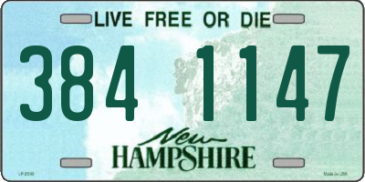 NH license plate 3841147