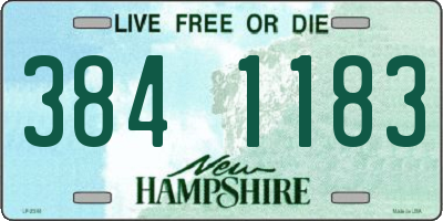 NH license plate 3841183