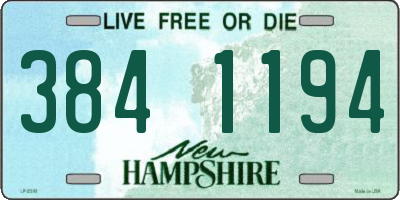 NH license plate 3841194