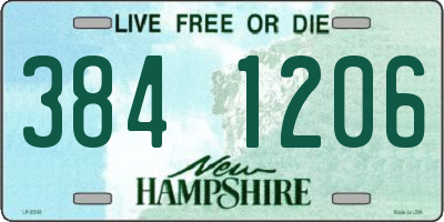 NH license plate 3841206