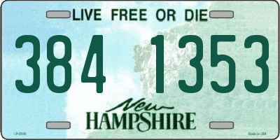 NH license plate 3841353