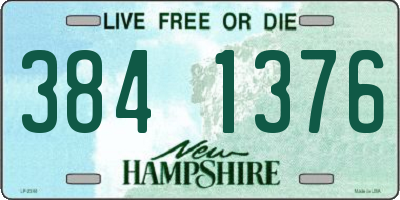 NH license plate 3841376
