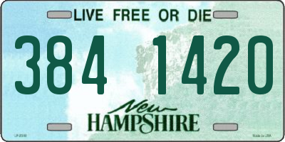 NH license plate 3841420