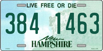 NH license plate 3841463
