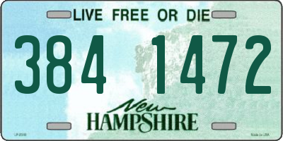 NH license plate 3841472
