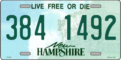 NH license plate 3841492