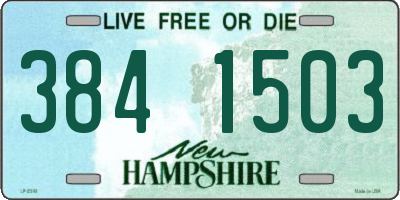NH license plate 3841503