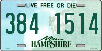 NH license plate 3841514