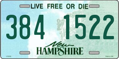 NH license plate 3841522