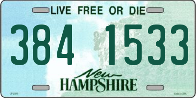 NH license plate 3841533