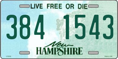 NH license plate 3841543