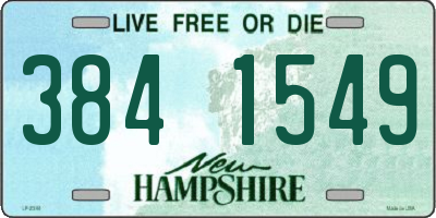 NH license plate 3841549