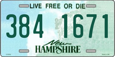 NH license plate 3841671