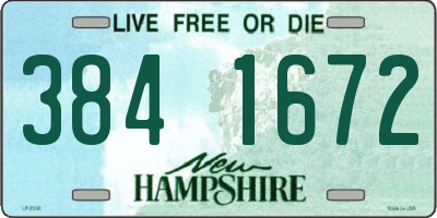 NH license plate 3841672