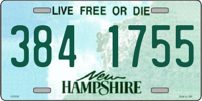 NH license plate 3841755
