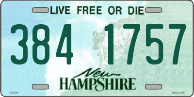 NH license plate 3841757