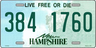 NH license plate 3841760
