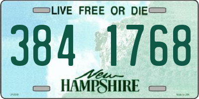 NH license plate 3841768