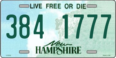 NH license plate 3841777