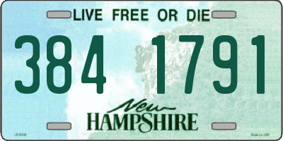 NH license plate 3841791
