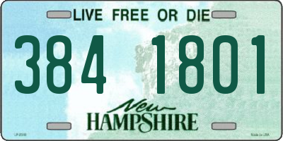 NH license plate 3841801