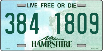 NH license plate 3841809