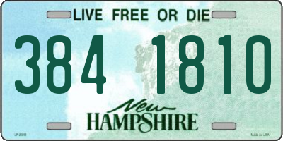 NH license plate 3841810