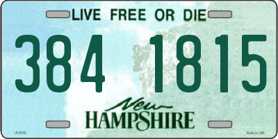 NH license plate 3841815