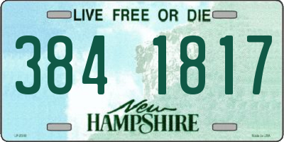 NH license plate 3841817