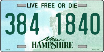 NH license plate 3841840