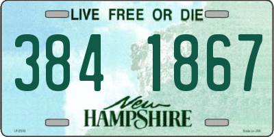 NH license plate 3841867