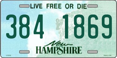 NH license plate 3841869