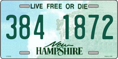 NH license plate 3841872