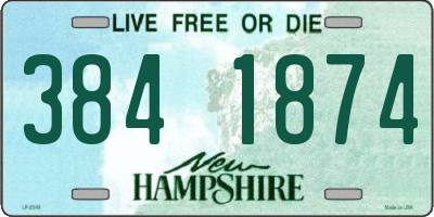 NH license plate 3841874