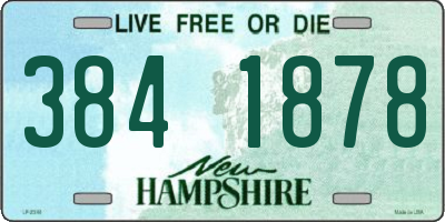 NH license plate 3841878