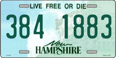 NH license plate 3841883