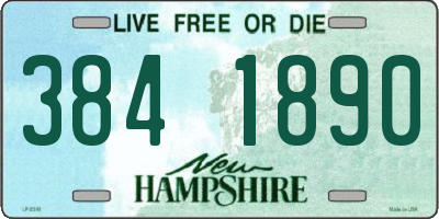 NH license plate 3841890